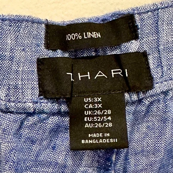 NWT Tahari Linen High Rise Drawstring Shorts - Picture 3 of 5